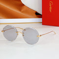 CARTIER PREMIÈRE RIMLESS ROUND FRAME SUNGLASSES CT0475 IN METAL