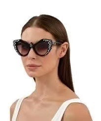 GUCCI CRYSTAL STUDDED CAT EYE FRAME SUNGLASSES GG1095S IN ACETATE