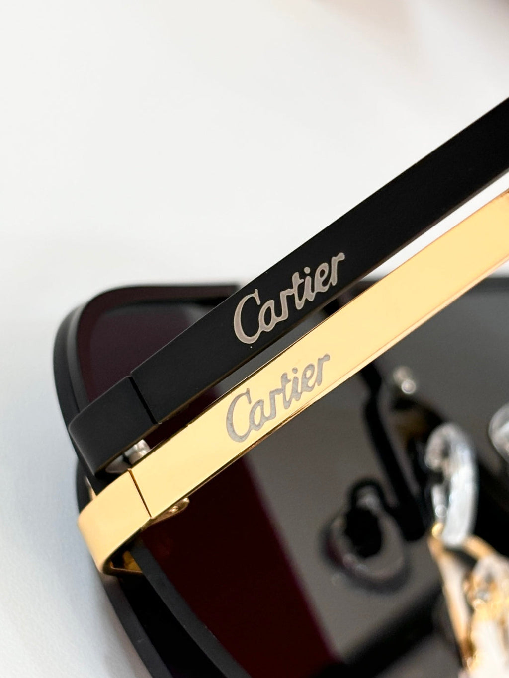 CARTIER SIGNATURE AVIATOR FRAME SUNGLASSES 524543 IN METAL