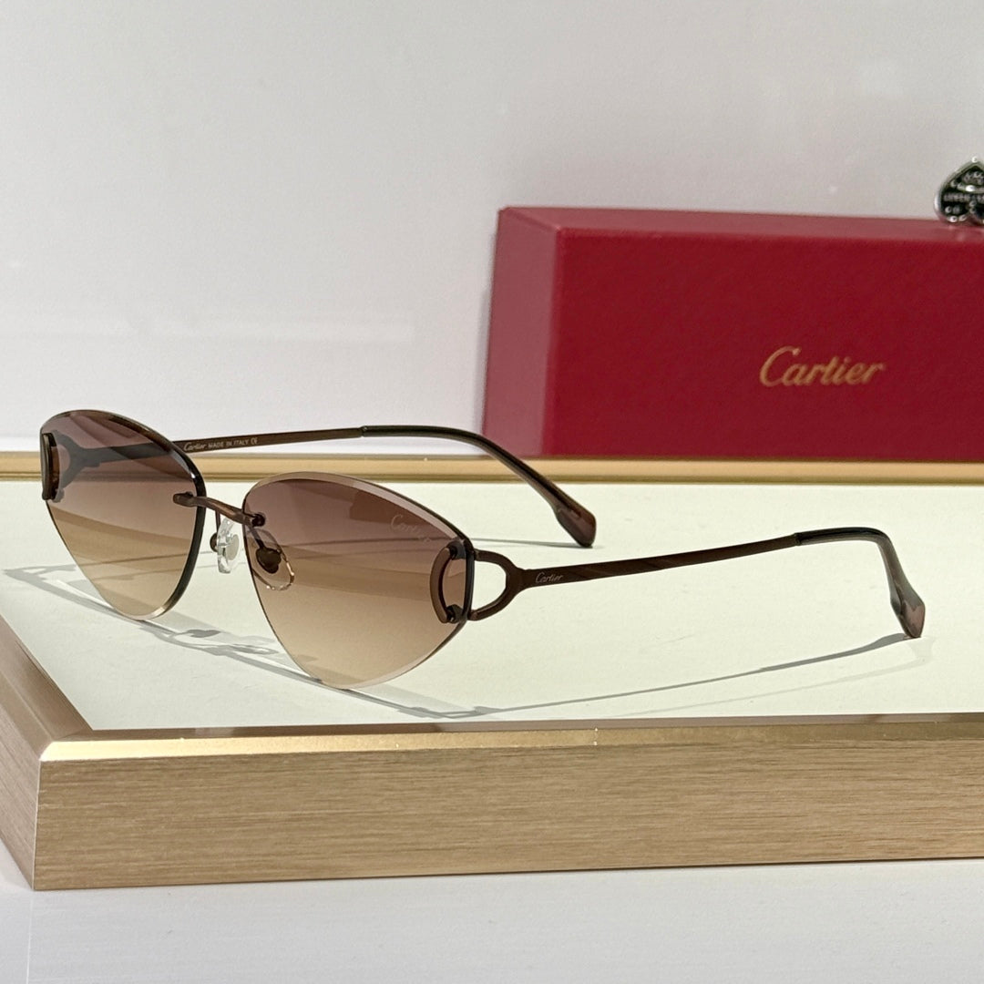 CARTIER TRIANGLE FRAME SUNGLASSES CT0334S IN METAL