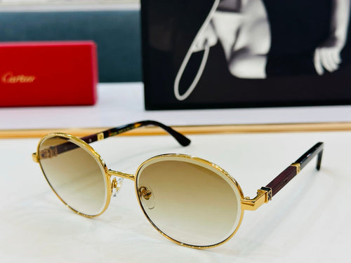 CARTIER PREMIÈRE ROUND FRAME SUNGLASSES CT0490S IN METAL