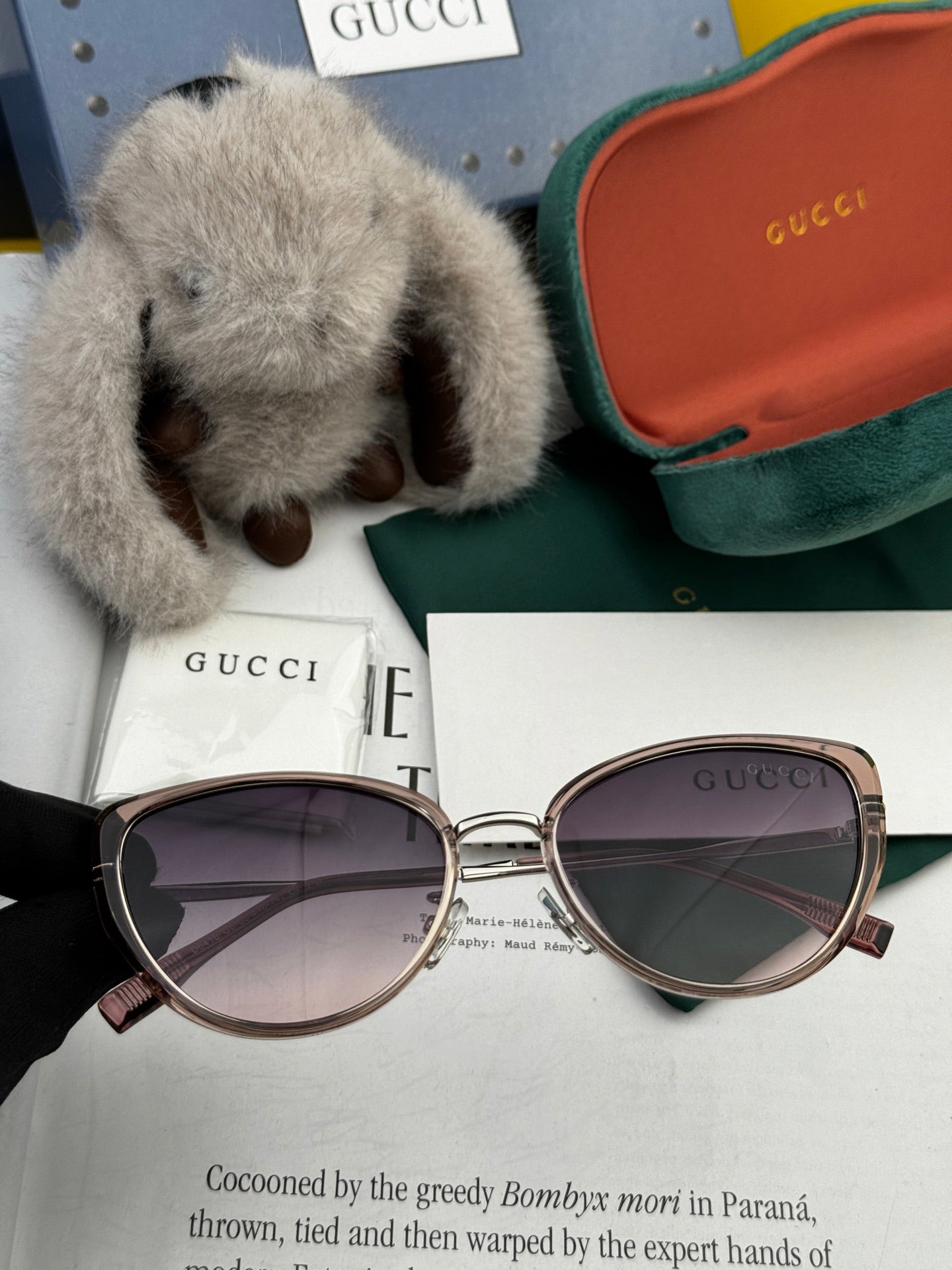 GUCCI CAT EYE FRAME SUNGLASSES G8641 IN ACETATE