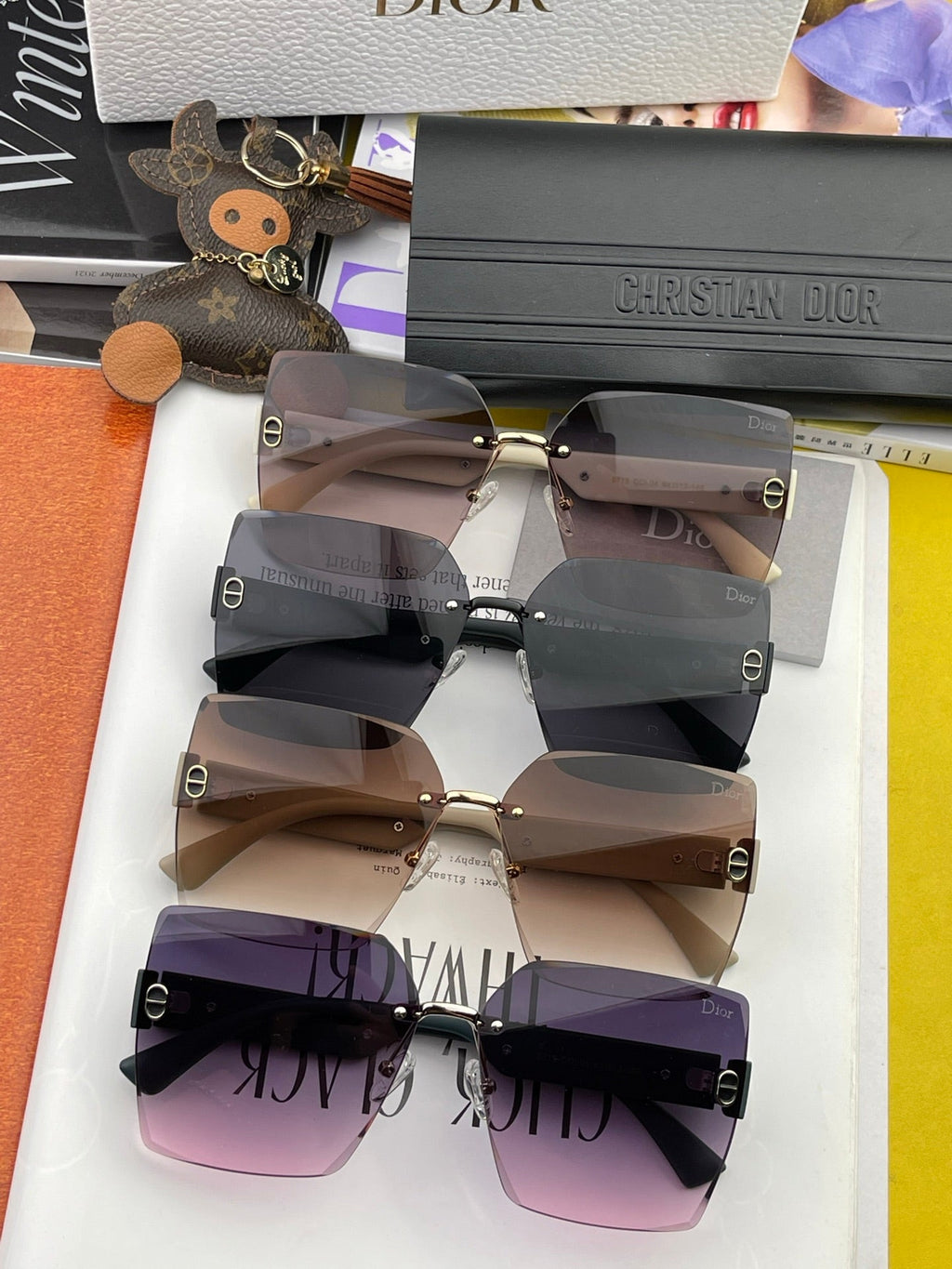DIOR MONTAIGNE SQUARE SUNGLASSES CD7159 IN ACETATE