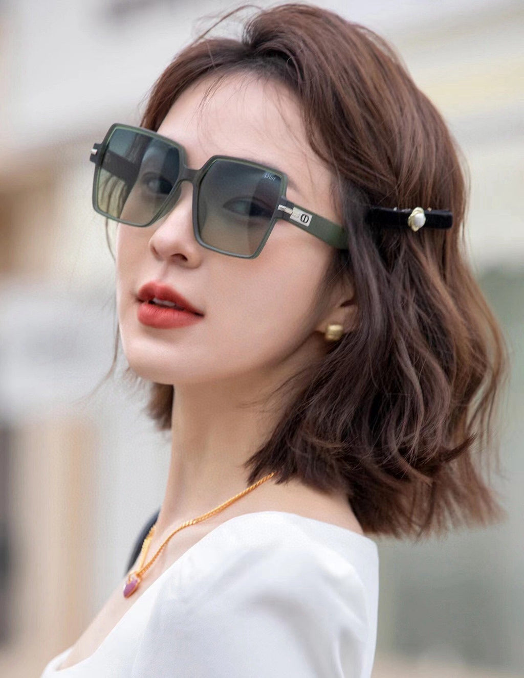 DIOR MONTAIGNE SQUARE SUNGLASSES CD4780 IN ACETATE