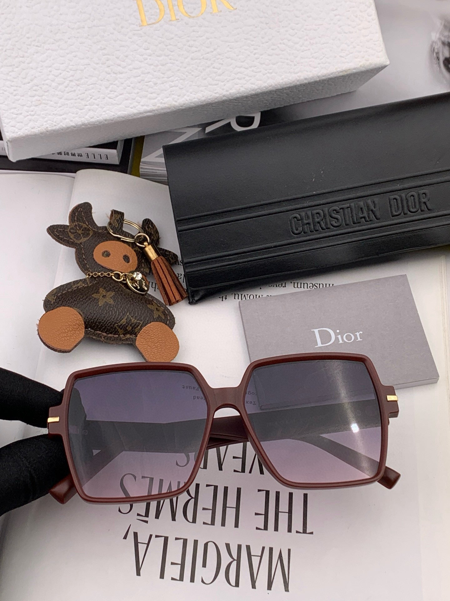 DIOR MONTAIGNE SQUARE SUNGLASSES CD4780 IN ACETATE