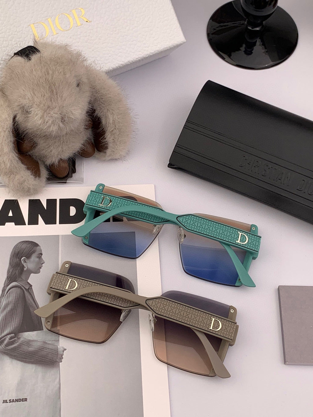 DIOR MONTAIGNE SQUARE SUNGLASSES CD1677 IN ACETATE
