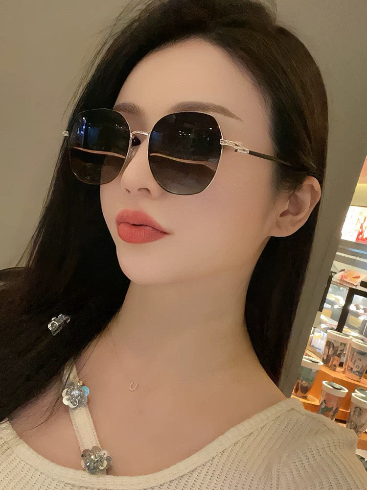 GUCCI OVERSIZED ROUND FRAME SUNGLASSES G4639 IN METAL