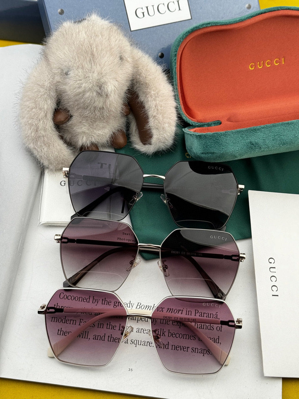 GUCCI OVERSIZED SQUARE FRAME SUNGLASSES G1639 IN METAL