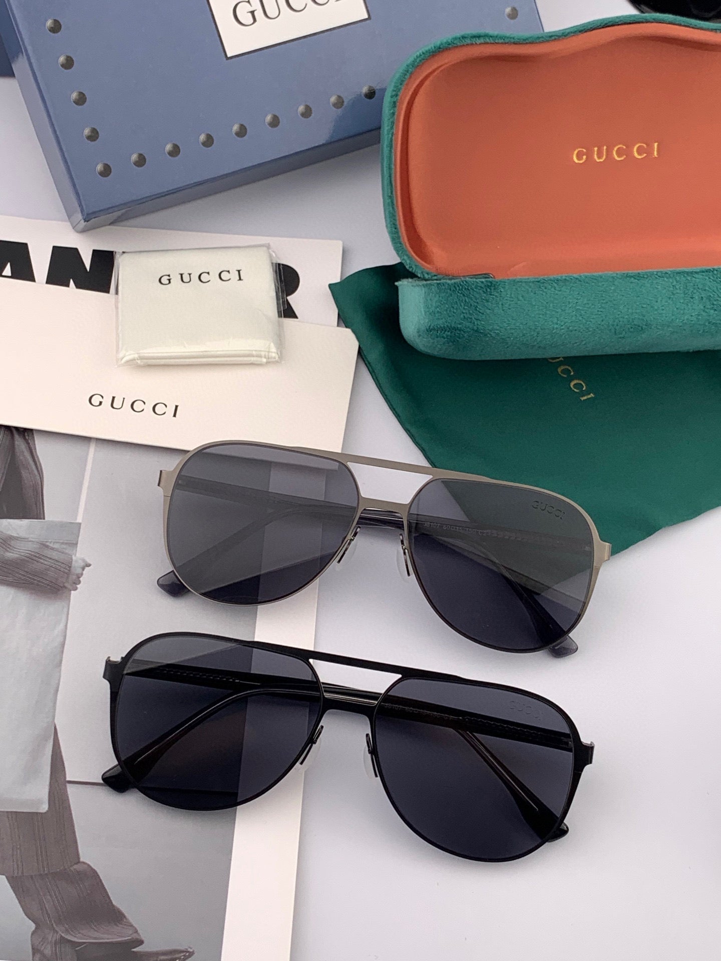 GUCCI AVIATOR FRAME SUNGLASSES G7810 IN METAL