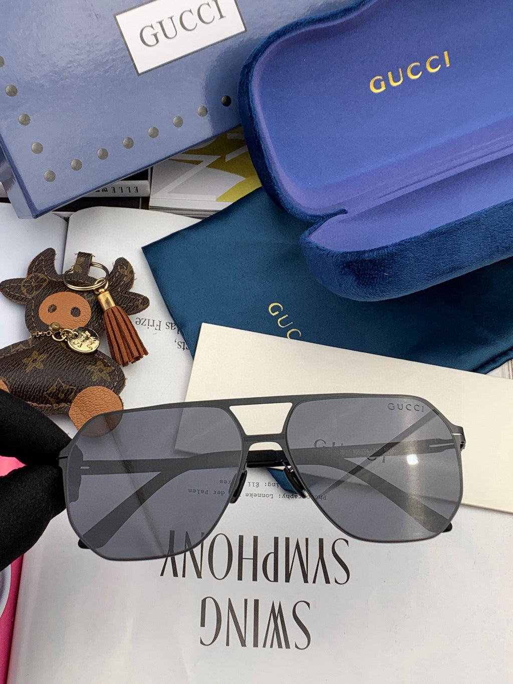 GUCCI NAVIGATOR FRAME SUNGLASSES G1731 IN METAL