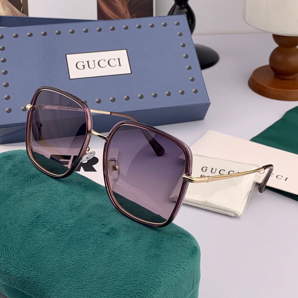 GUCCI SQUARE FRAME SUNGLASSES G3142 IN ACETATE AND METAL