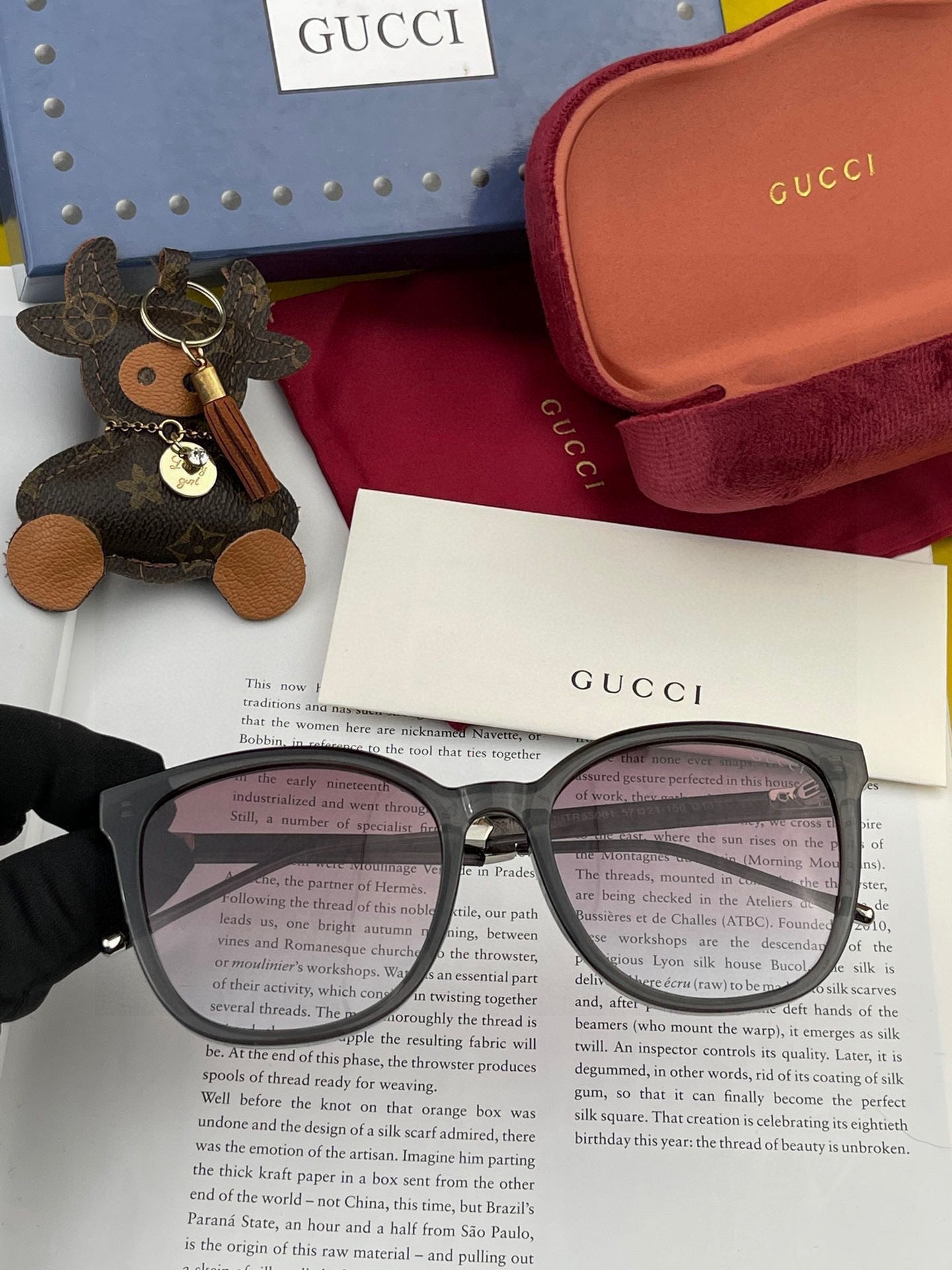 GUCCI BUTTERFLY FRAME SUNGLASSES G15500 IN ACETATE