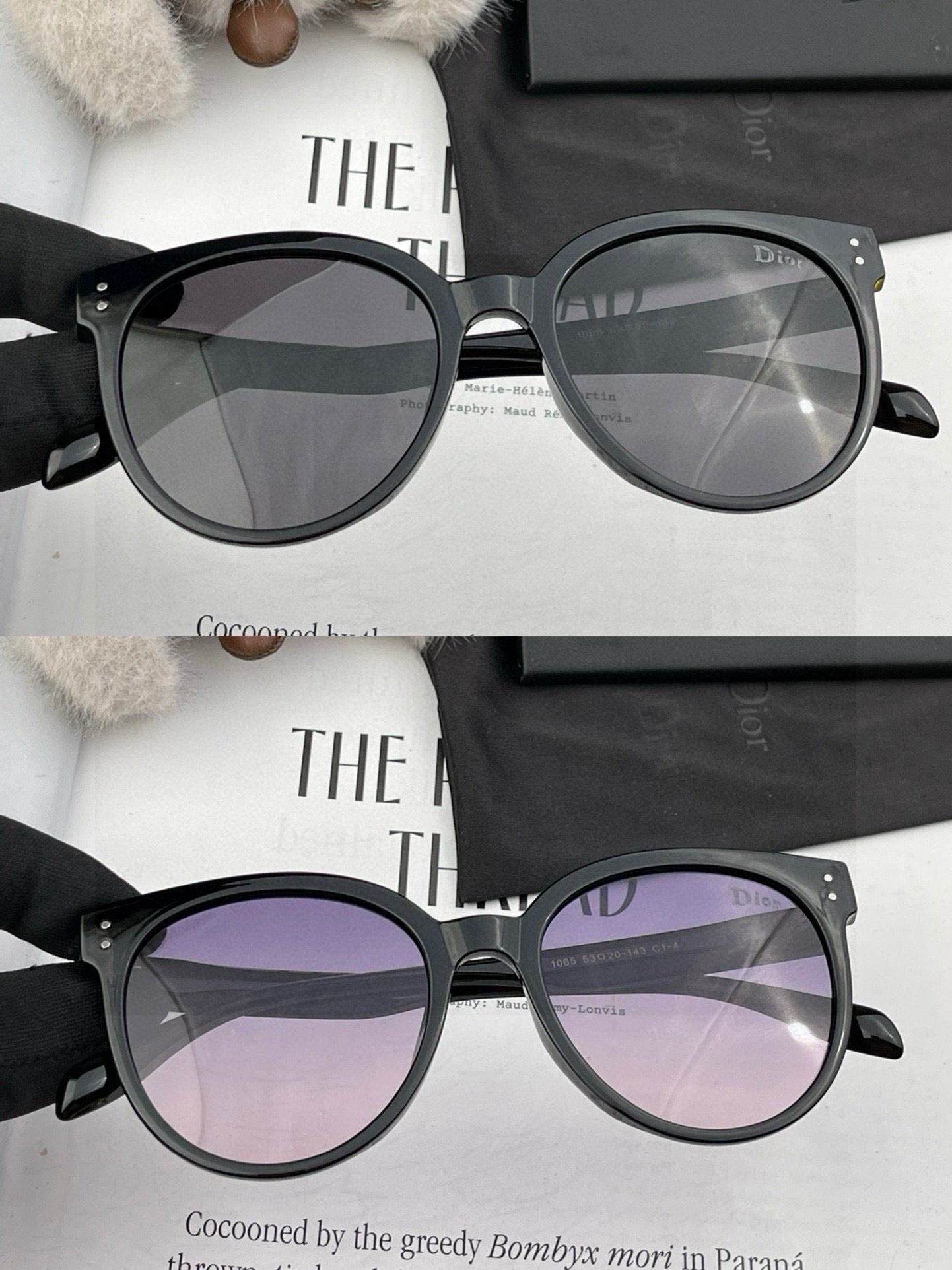 DIOR MONTAIGNE SUNGLASSES CD5106 IN BLACK ACETATE