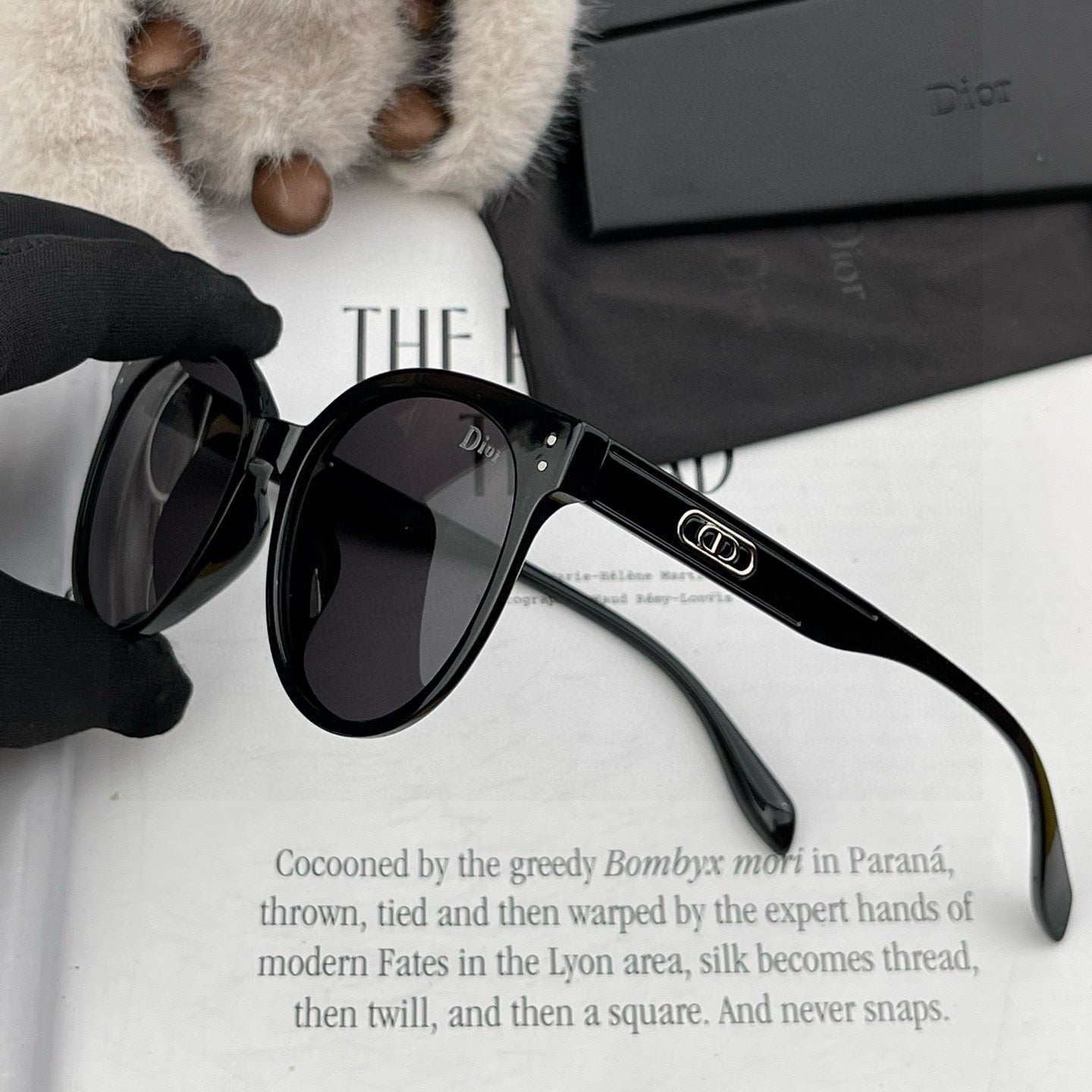 DIOR MONTAIGNE SUNGLASSES CD5106 IN BLACK ACETATE
