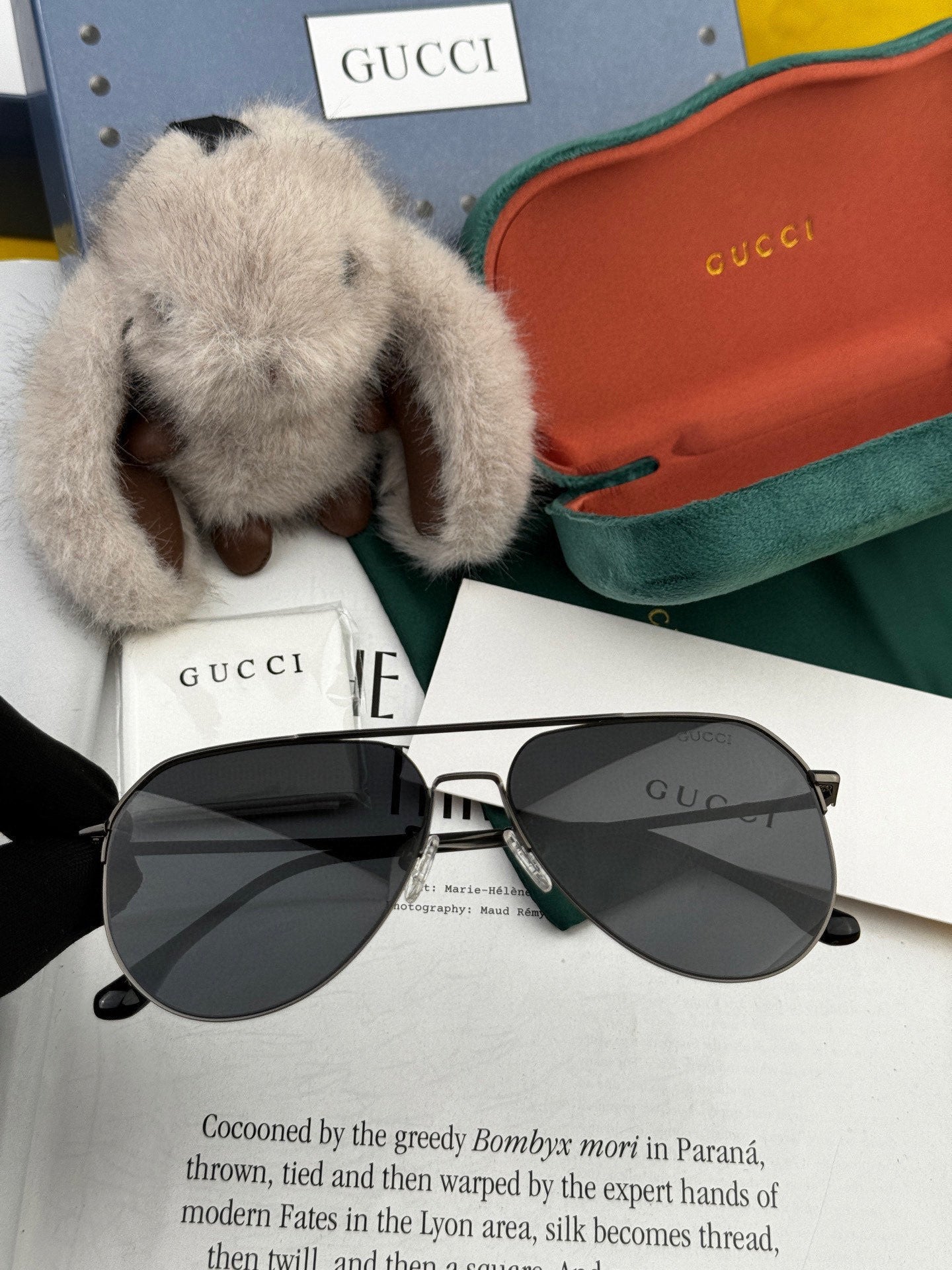 GUCCI AVIATOR FRAME SUNGLASSES G1702 IN METAL