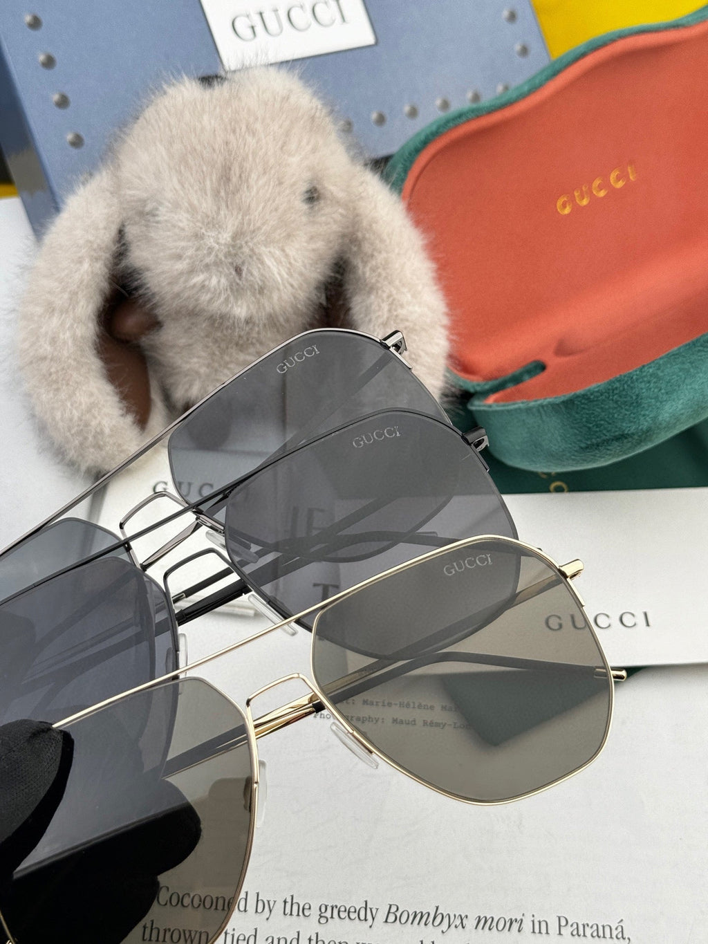 GUCCI NAVIGATOR FRAME SUNGLASSES G01810 IN METAL