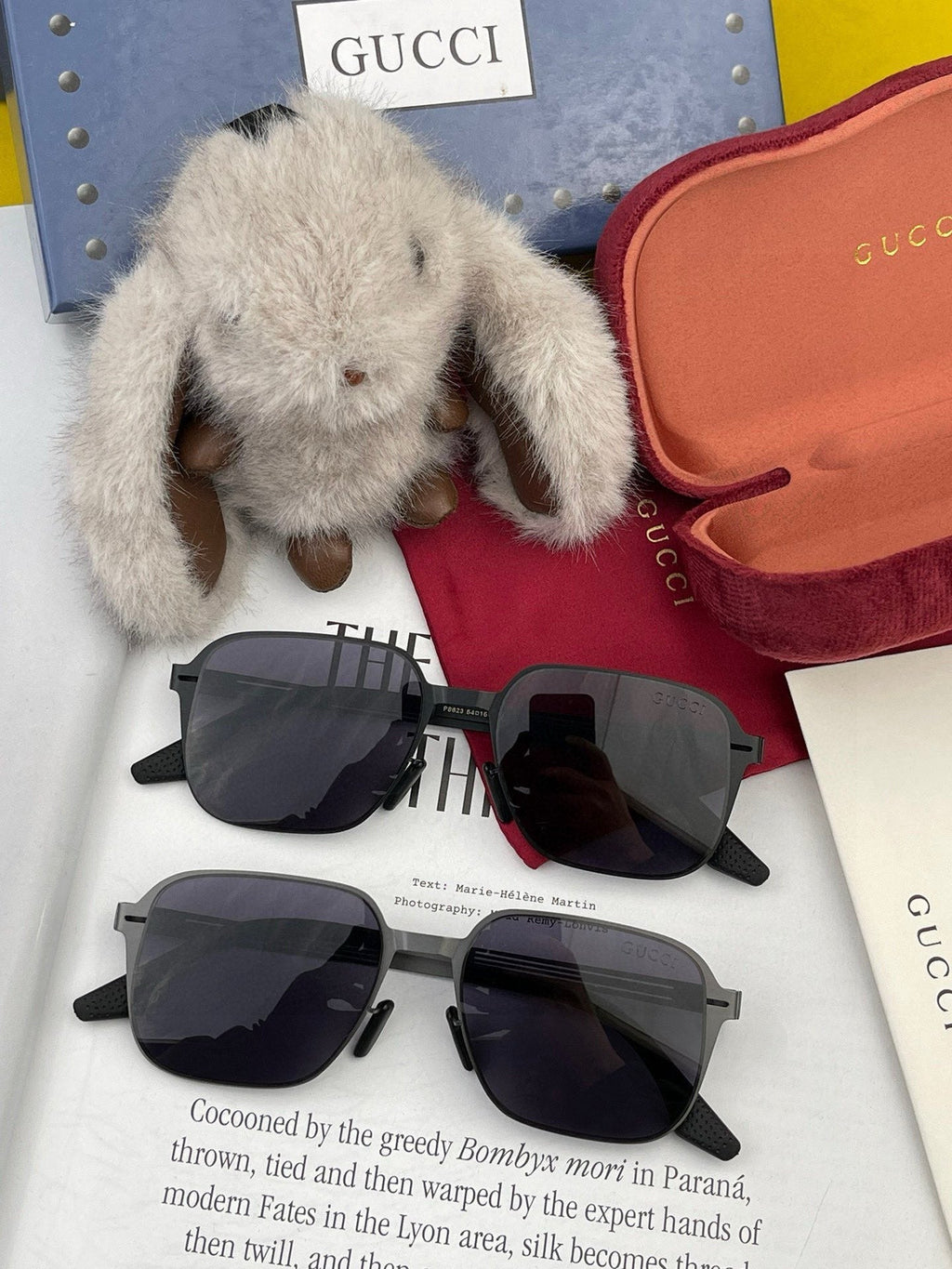 GUCCI RECTANGULAR FRAME SUNGLASSES 3862 IN METAL