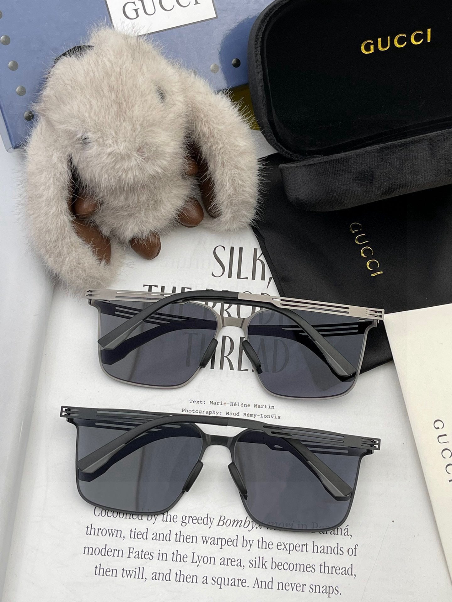 GUCCI BUTTERFLY FRAME SUNGLASSES G176 IN METAL