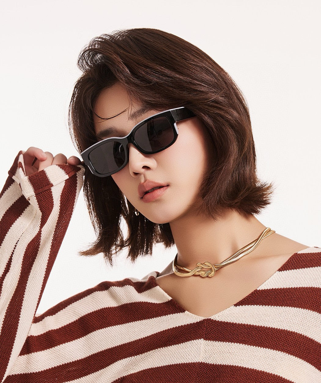 GUCCI RECTANGULAR FRAME SUNGLASSES G0110 IN ACETATE