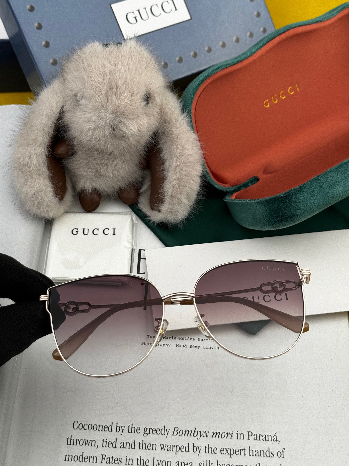 GUCCI BUTTERFLY FRAME SUNGLASSES G3635 IN METAL