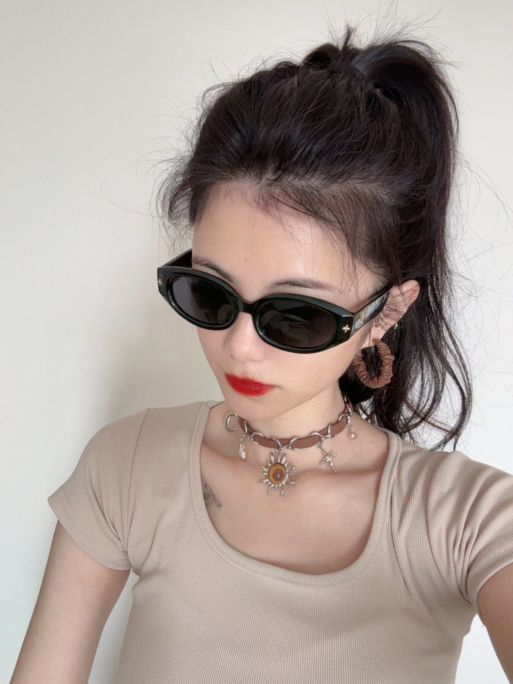 LOUIS VUITTON CAT EYE SUNGLASSES L1335 IN BLACK ACETATE