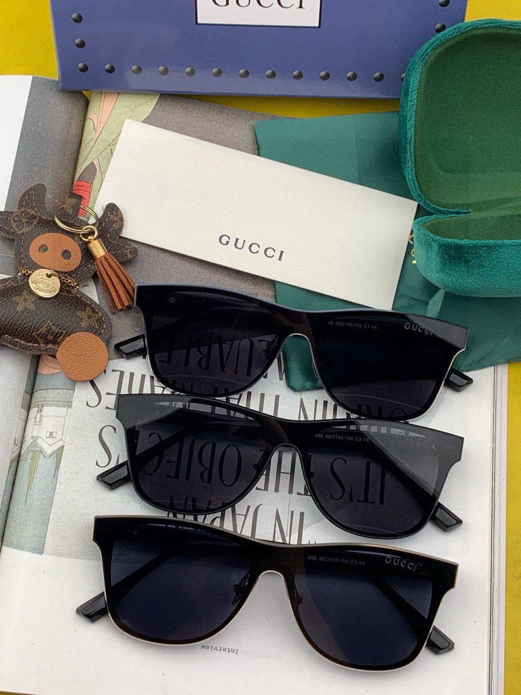 GUCCI SQUARE FRAME SUNGLASSES G3000 IN ACETATE