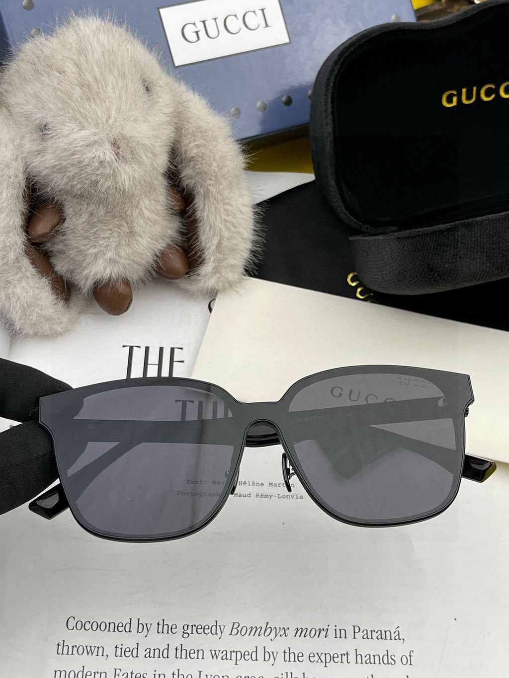 GUCCI RECTANGULAR FRAME METAL SUNGLASSES G380 IN ACETATE