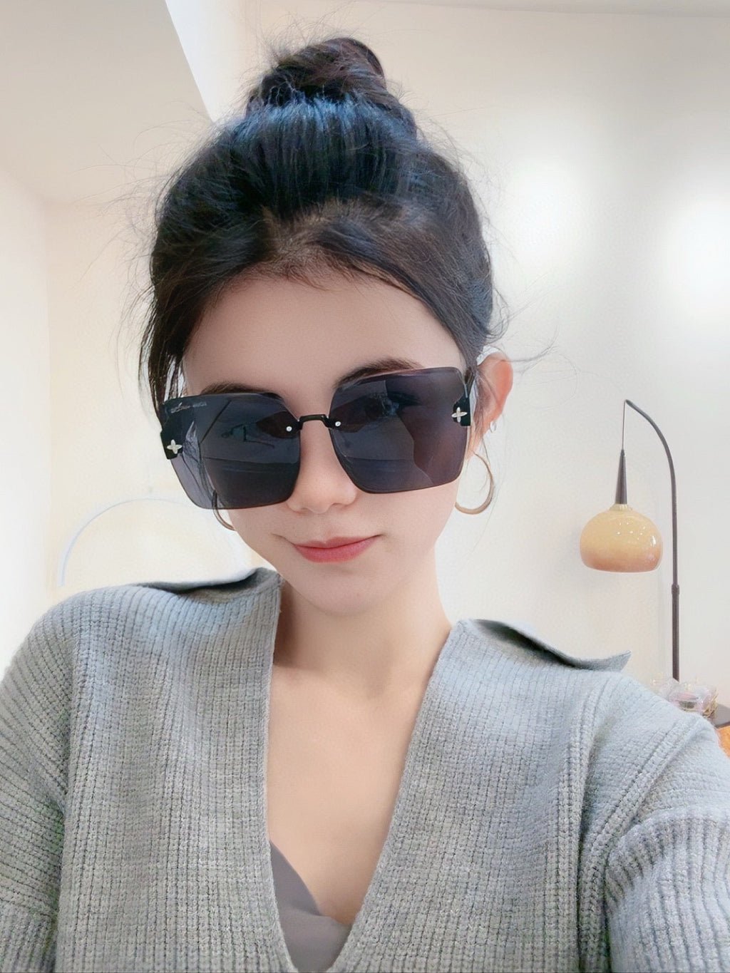 LOUIS VUITTON SQUARE SUNGLASSES L5970 IN BLACK ACETATE