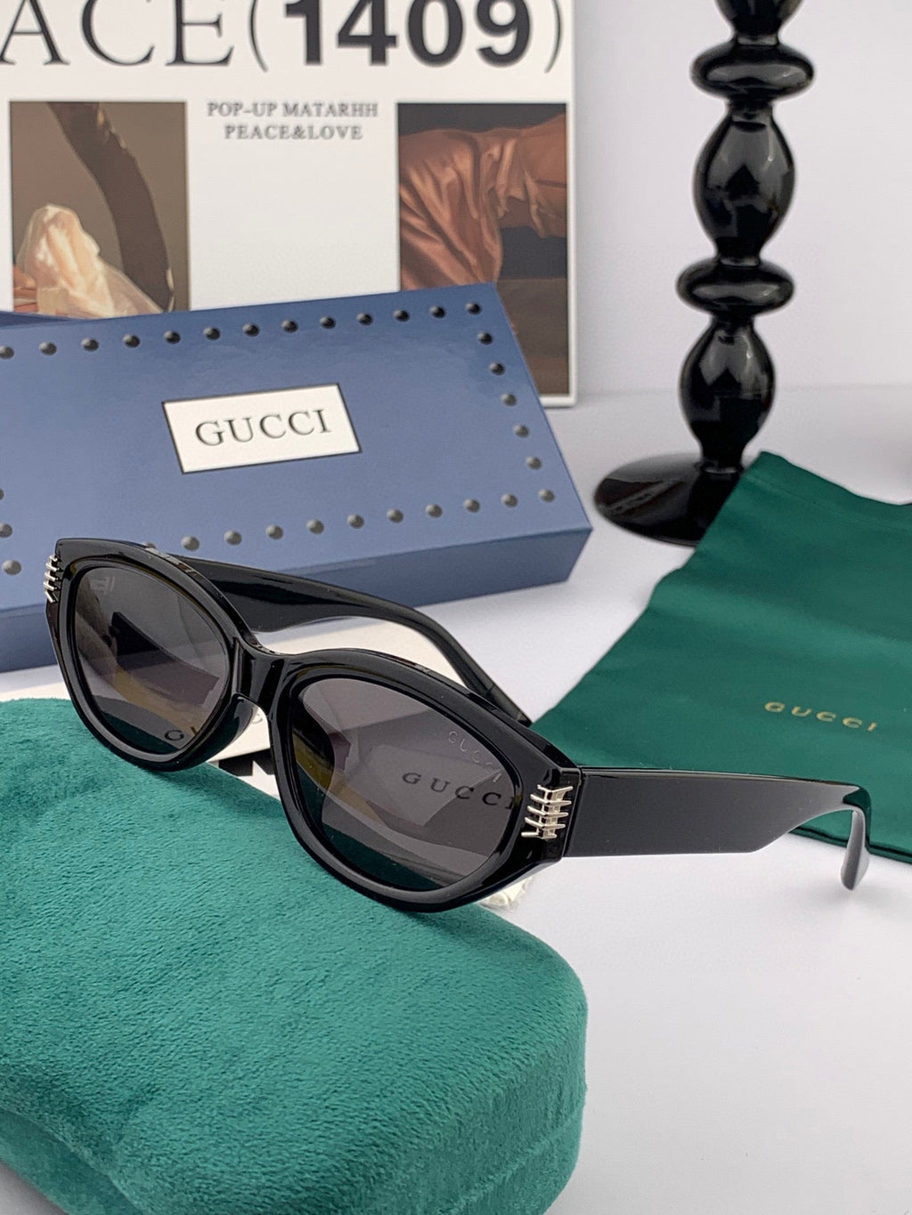 GUCCI OVAL FRAME SUNGLASSES G0111 IN ACETATE