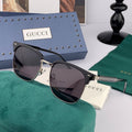 GUCCI SQUARE METAL AND ACETATE SUNGLASSES G5637