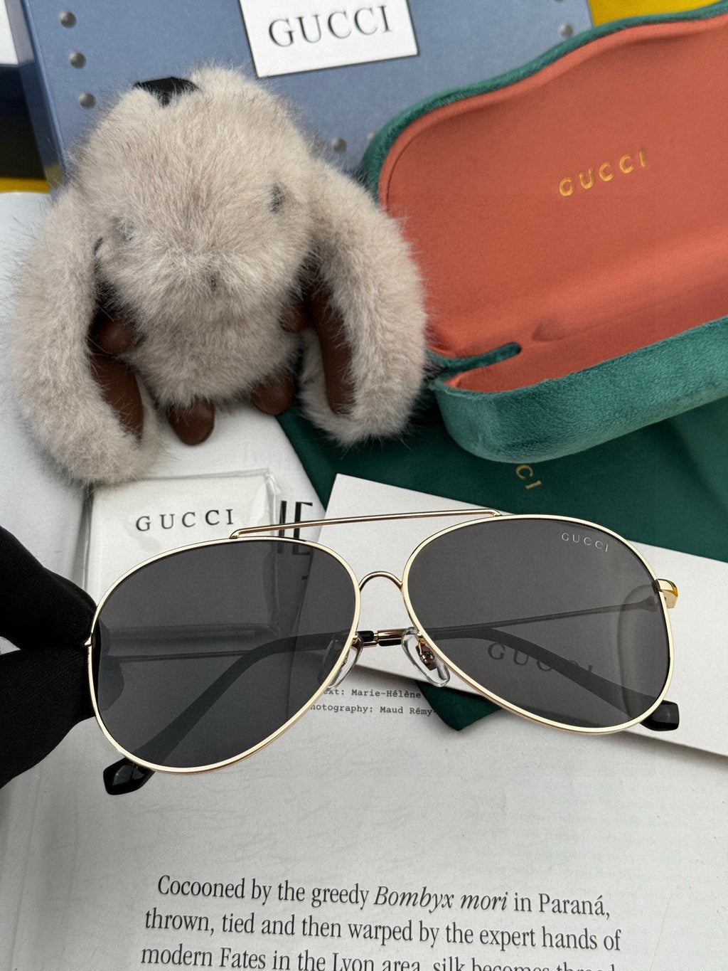 GUCCI AVIATOR FRAME SUNGLASSES G2203 IN METAL