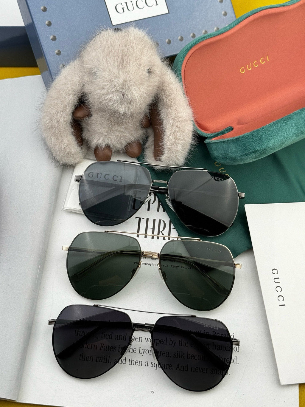 GUCCI AVIATOR FRAME SUNGLASSES 575760 IN METAL