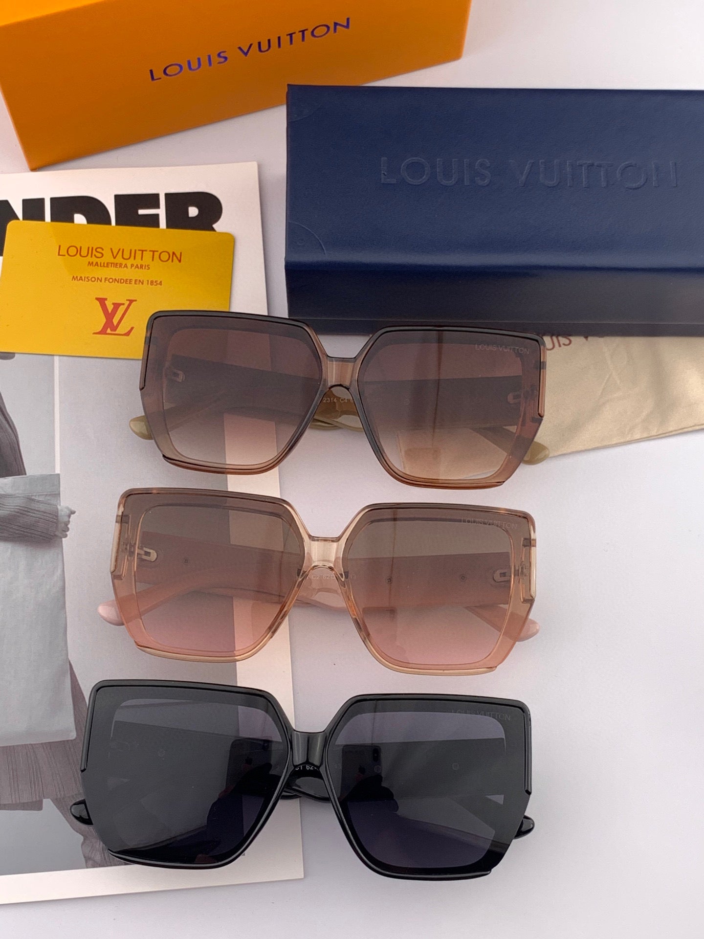 LOUIS VUITTON SQUARE SUNGLASSES L6303 IN ACETATE