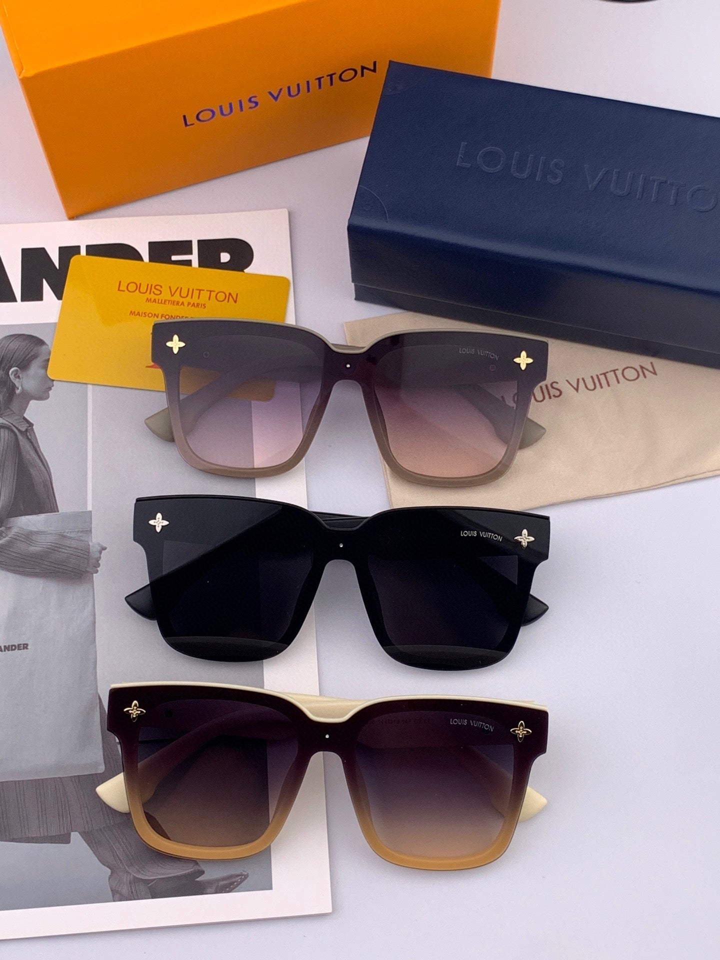 LOUIS VUITTON SQUARE ROUND SUNGLASSES L6303 IN ACETATE