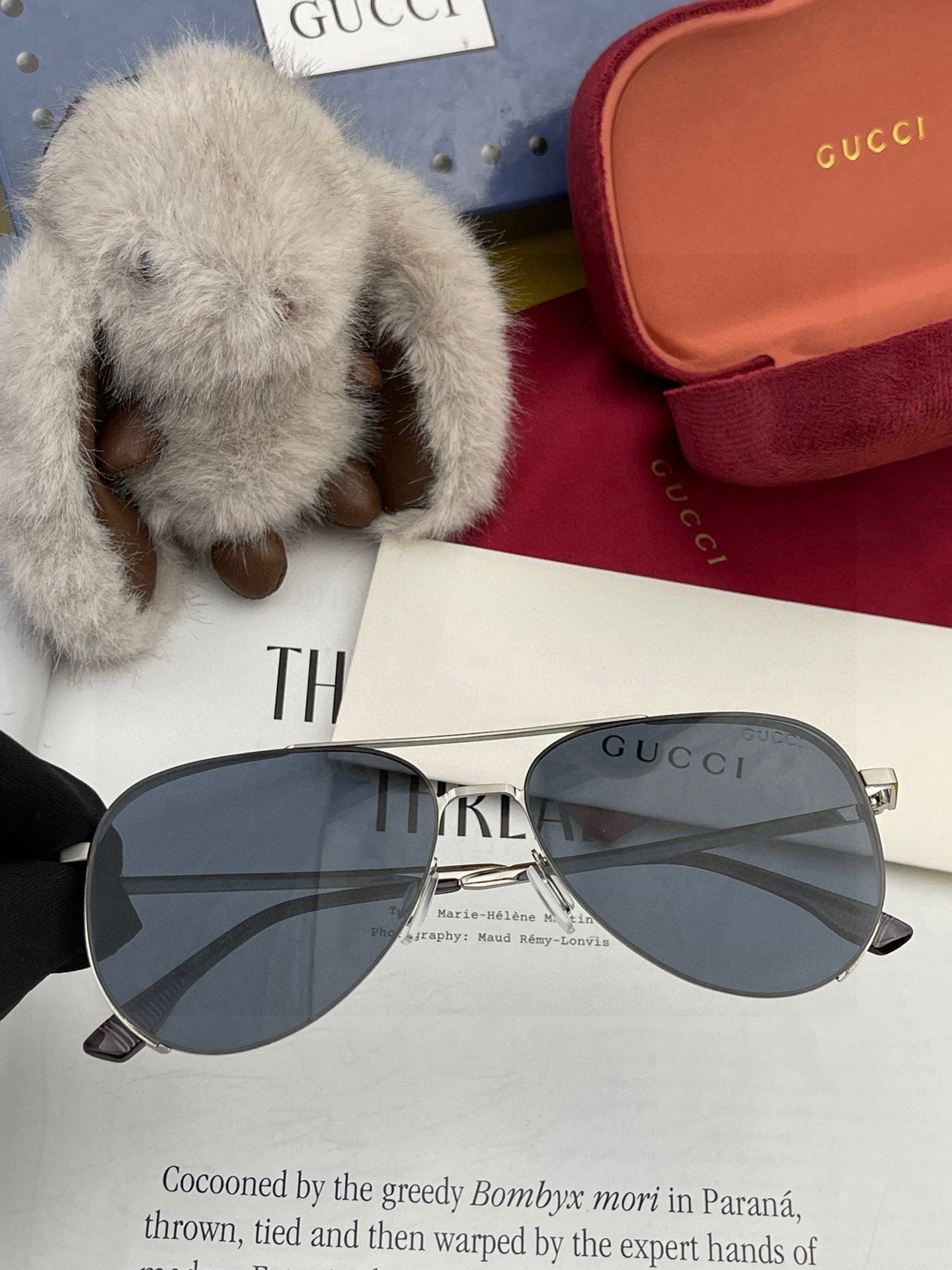 GUCCI AVIATOR FRAME SUNGLASSESG81808 IN METAL