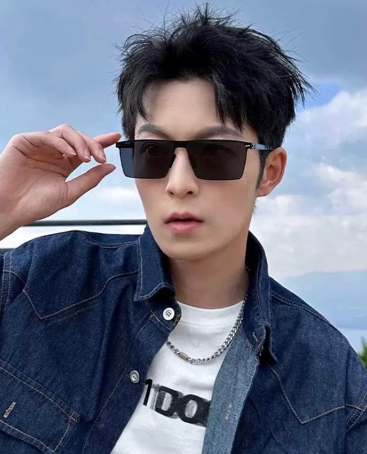 LOUIS VUITTON RECTANGULAR SUNGLASSES L169 IN METAL