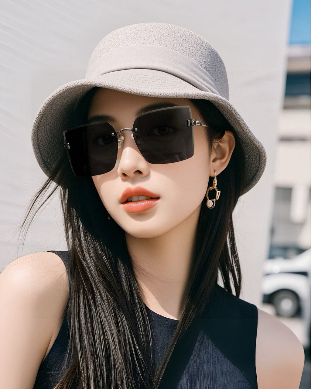 LOUIS VUITTON SQUARE SUNGLASSES L9612 IN METAL