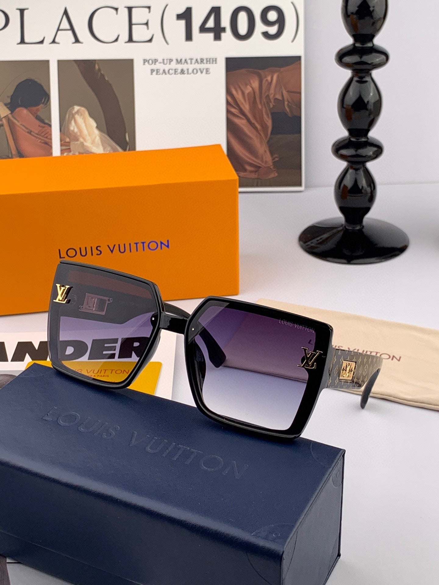 LOUIS VUITTON MONOGRAM SUNGLASSES L3619 IN ACETATE FRAME