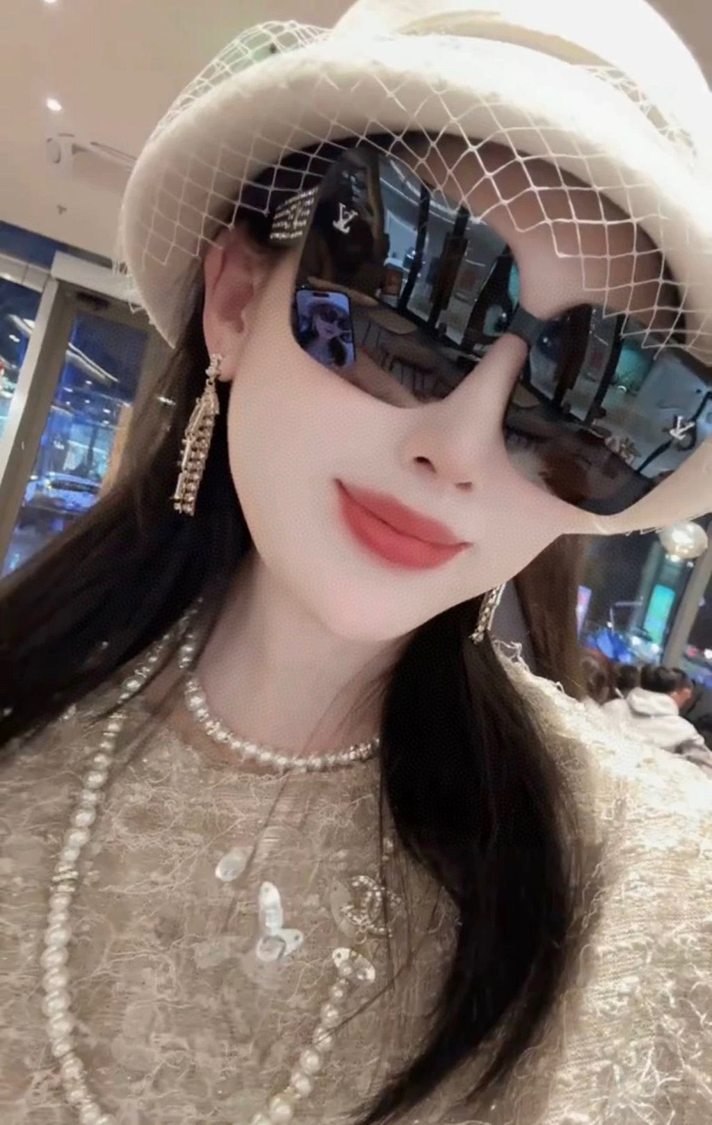 LOUIS VUITTON SQUARE JEWEL SUNGLASSES L2990 IN ACETATE FRAME