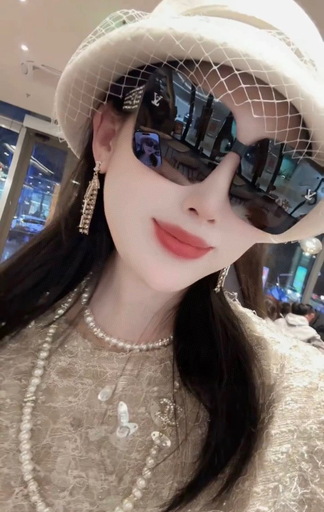 LOUIS VUITTON SQUARE JEWEL SUNGLASSES L2990 IN ACETATE FRAME