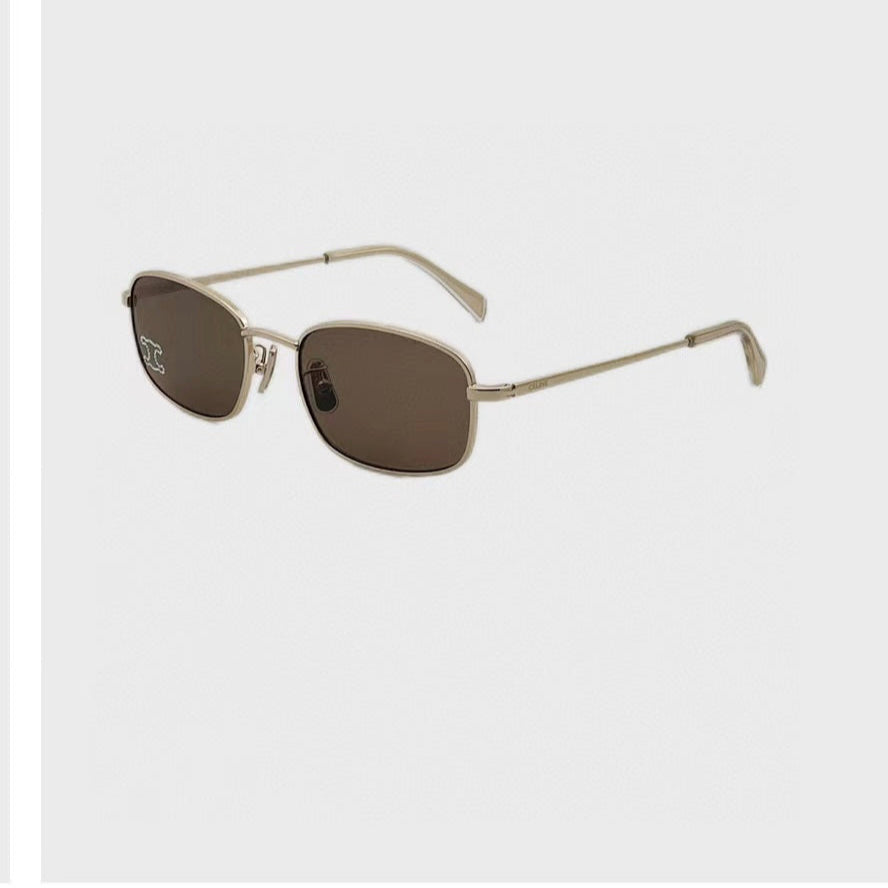 CELINE TRIOMPHE RHINESTONE SUNGLASSES CL40285U IN METAL WITH CRYSTALS