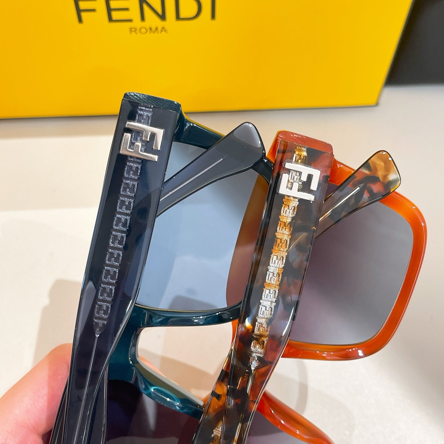 FENDI ROMA SQUARE FRAME SUNGLASSES FFF0053 IN ACETATE