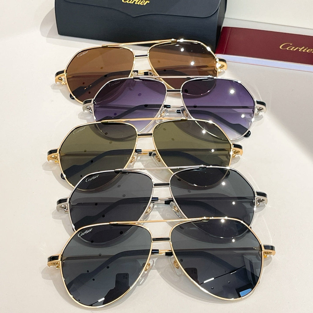 CARTIER PREMIÈRE AVIATOR FRAME SUNGLASSES CT0334S IN METAL