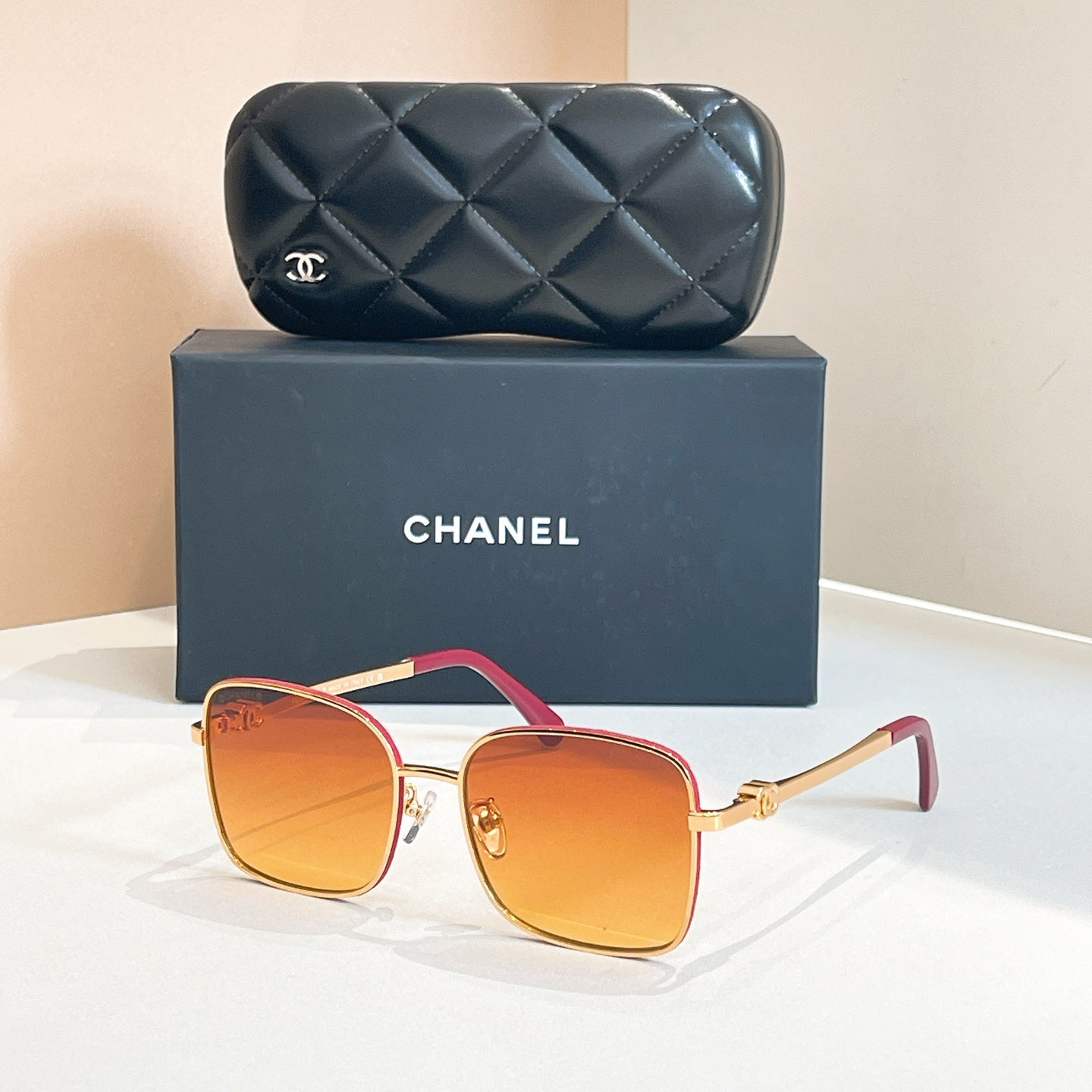 CHANEL RECTANGULAR SUNGLASSES CH2219 IN METAL