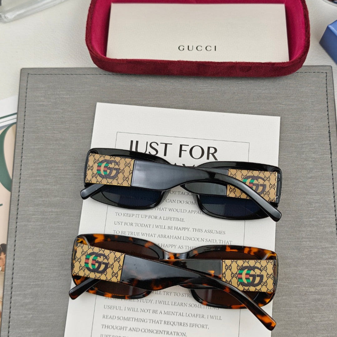 GUCCI RECTANGULAR FRAME SUNGLASSES 58006 IN ACETATE