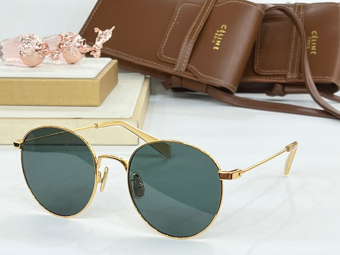 CELINE SUNGLASSES CL40100 IN METAL MINERAL GLASS LENSES