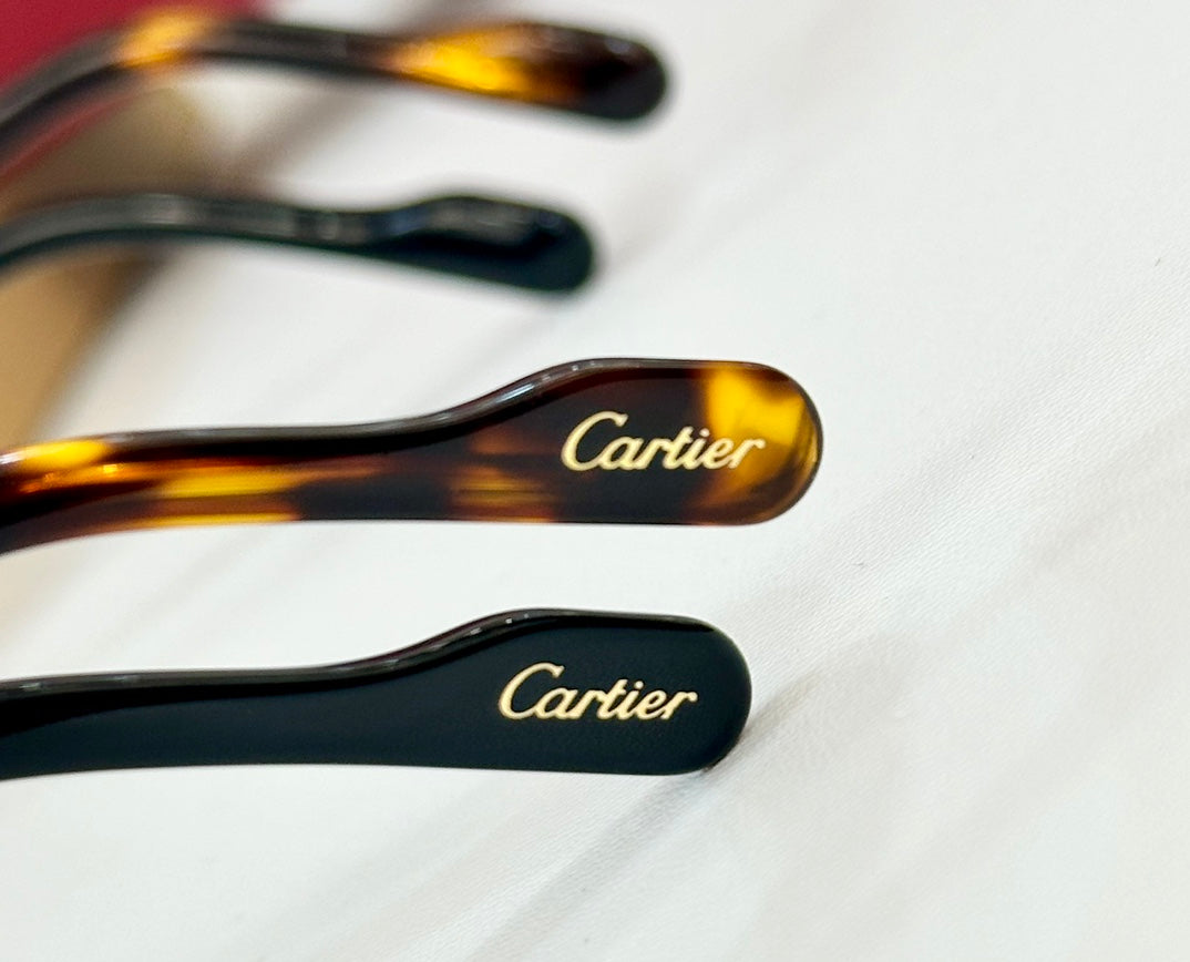 CARTIER SANTOS SQUARE FRAME SUNGLASSES 530303 IN METAL