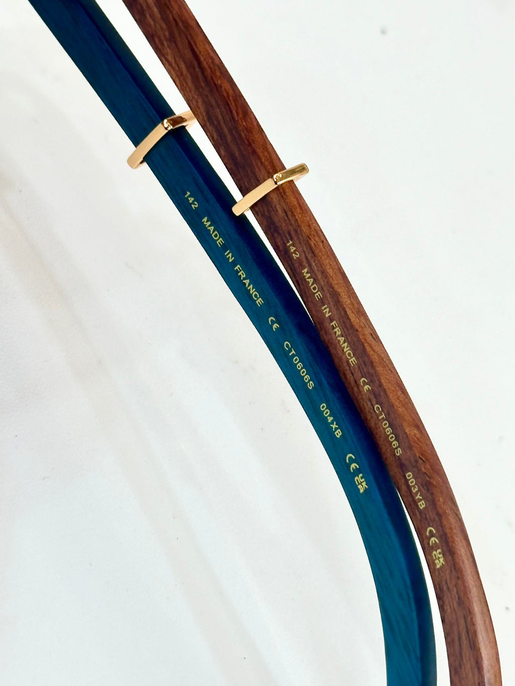 CARTIER GEOMETRIC FRAME SUNGLASSES CT0606S IN METAL AND WOODEN