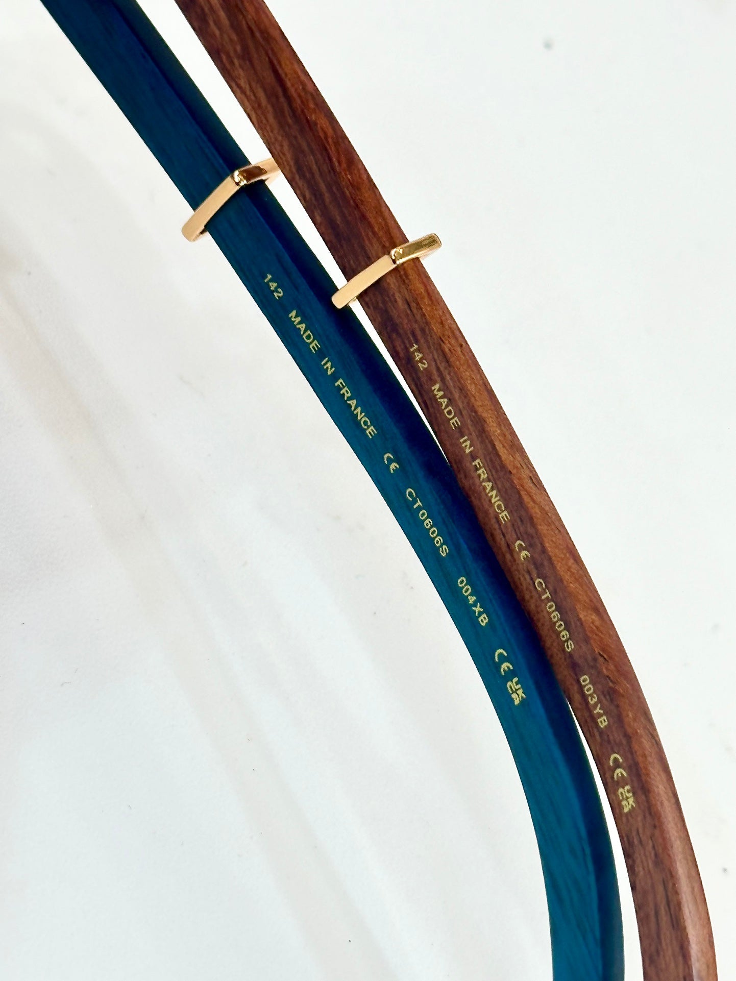 CARTIER GEOMETRIC FRAME SUNGLASSES CT0606S IN METAL AND WOODEN