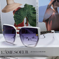 CELINE TRIOMPHE SUNGLASSES 497829 IN WHITE ACETATE EMBOSSED LOGO